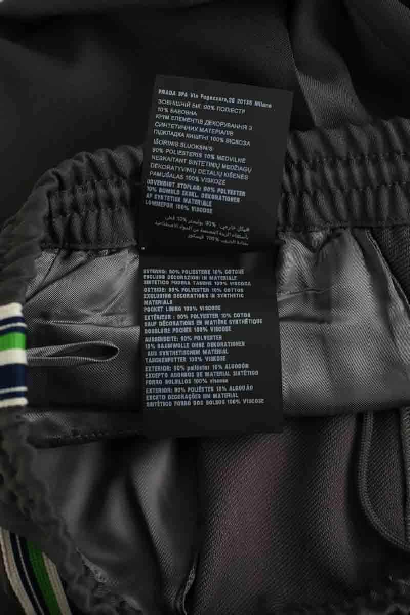 Pantalon large Prada Anthracite en Synthétique