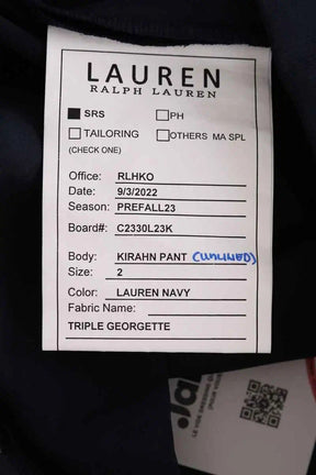 Pantalon large Ralph Lauren Bleu en Synthétique