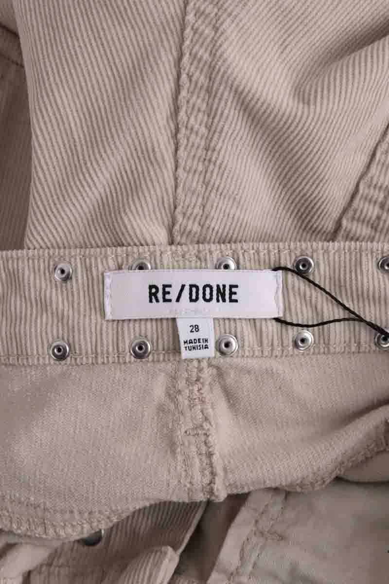 Pantalon large RE/DONE Ecru en Coton