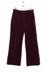 Pantalon large Sandro Bordeaux en Coton, taille L - Seconde Main