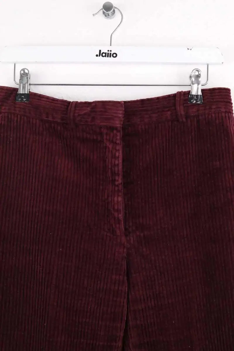 Pantalon large Sandro Bordeaux en Coton