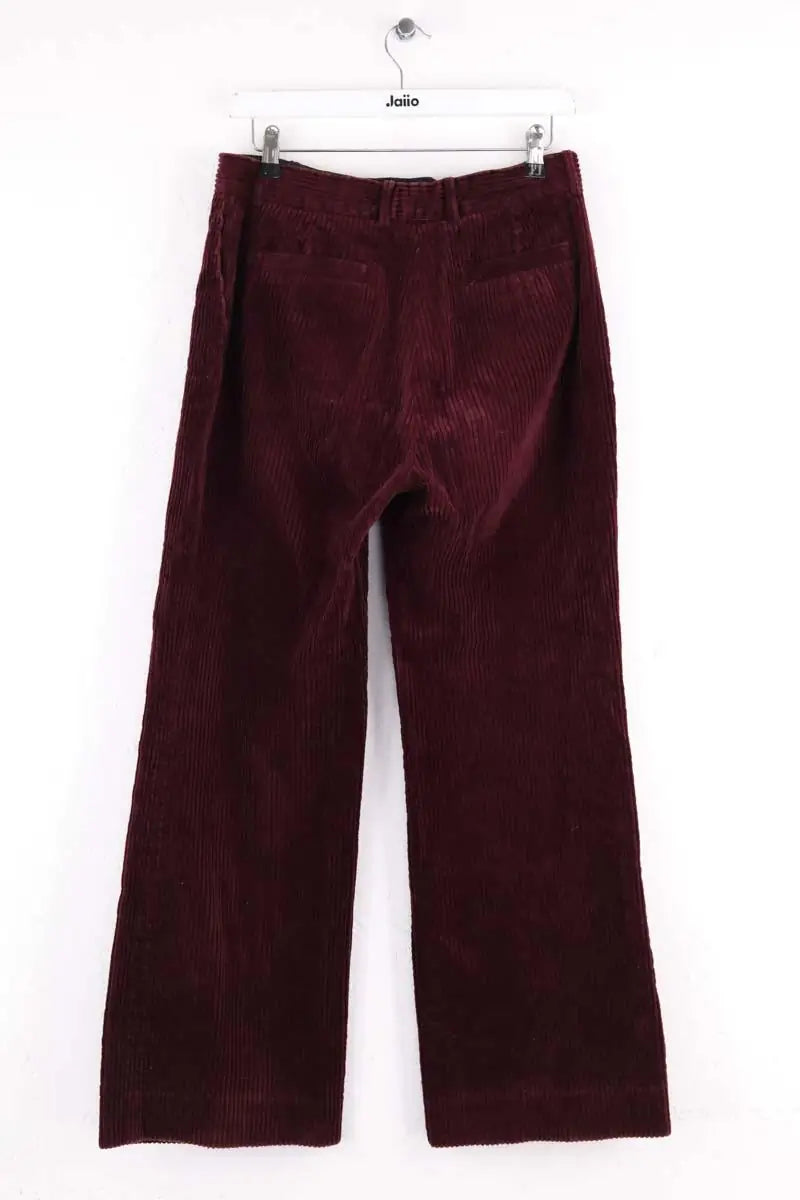 Pantalon large Sandro Bordeaux en Coton