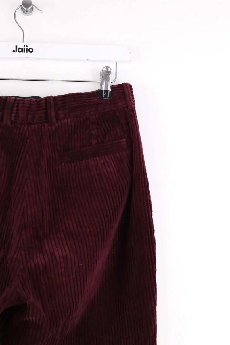 Pantalon large Sandro Bordeaux en Coton