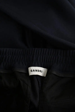 Pantalon large Sandro Marine en Polyester