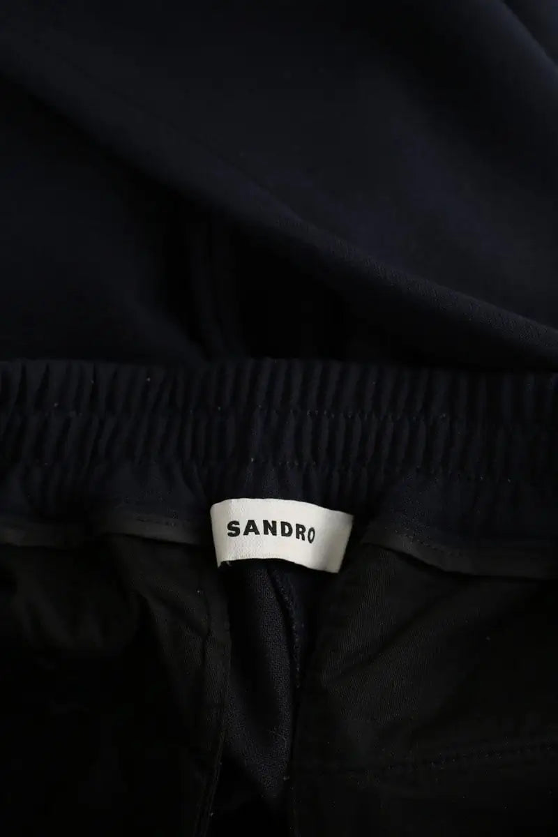 Pantalon large Sandro Marine en Polyester