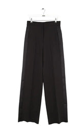 Pantalon large Sandro Noir en Polyester, taille S - Seconde Main