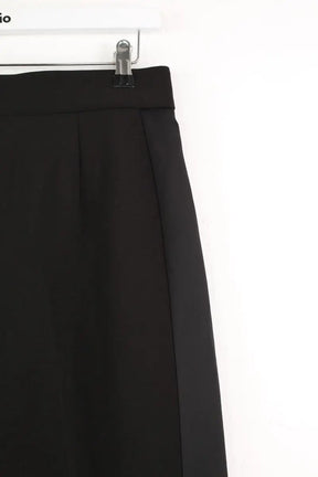 Pantalon large Sandro Noir en Polyester