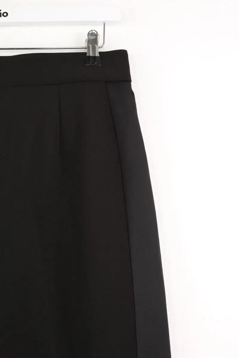 Pantalon large Sandro Noir en Polyester