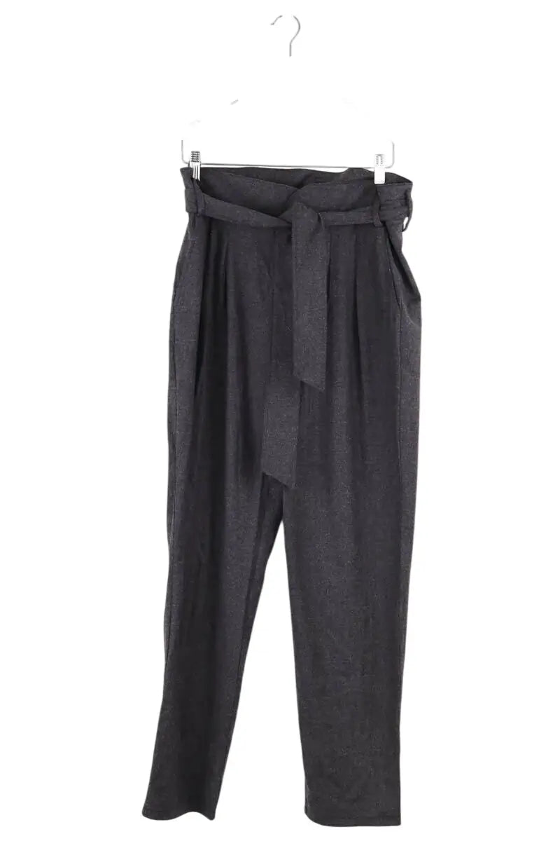 Pantalon large Sézane Anthracite en Coton, taille XL - Seconde Main