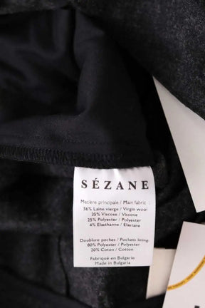 Pantalon large Sézane Anthracite en Coton