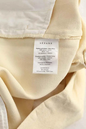 Pantalon large Sézane Beige en Viscose