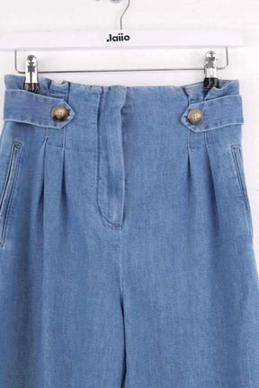 Pantalon large Sézane Bleu en Coton