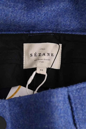 Pantalon large Sézane Bleu en Coton
