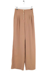 Pantalon large Sézane Camel en Coton, taille XS - Seconde Main