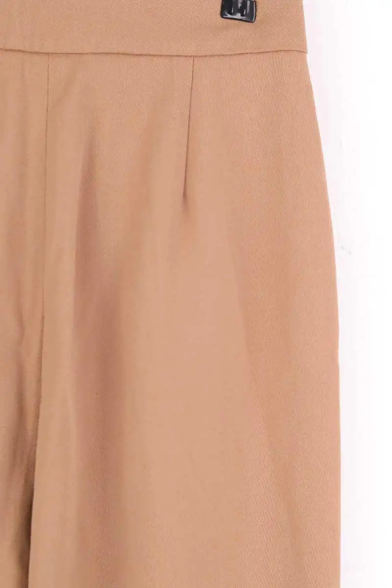 Pantalon large Sézane Camel en Coton