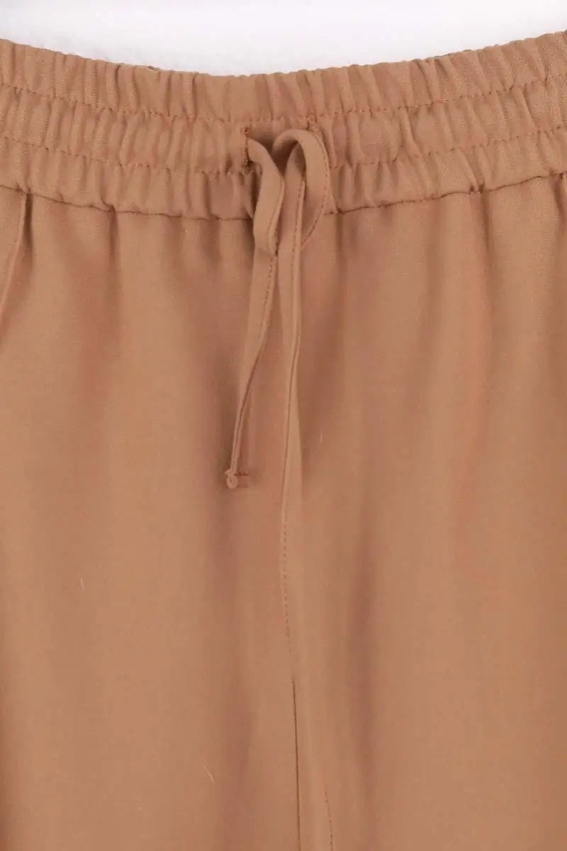 Pantalon large Sézane Camel en Synthétique