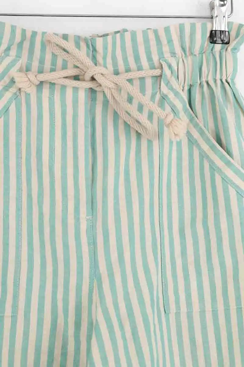 Pantalon large Sézane Ecru en Lin