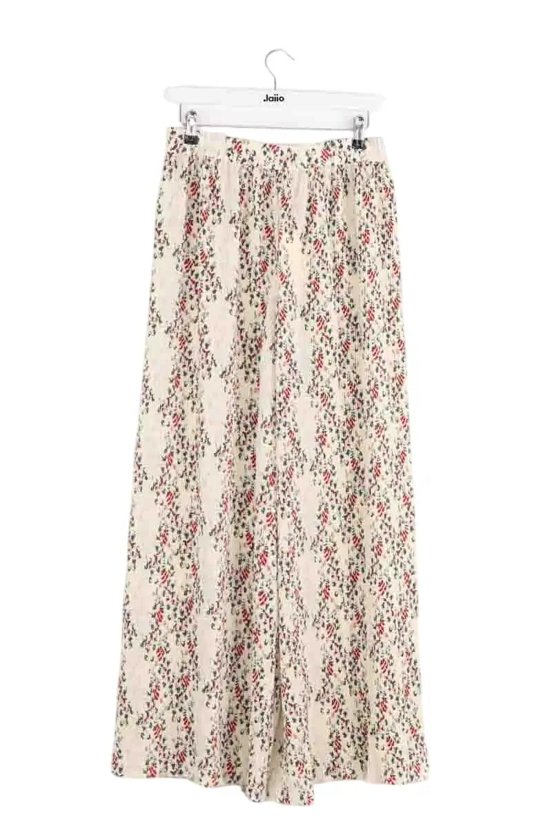 Pantalon large Sézane Ecru en Synthétique, taille L - Seconde Main