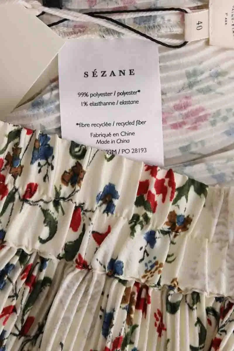 Pantalon large Sézane Ecru en Synthétique