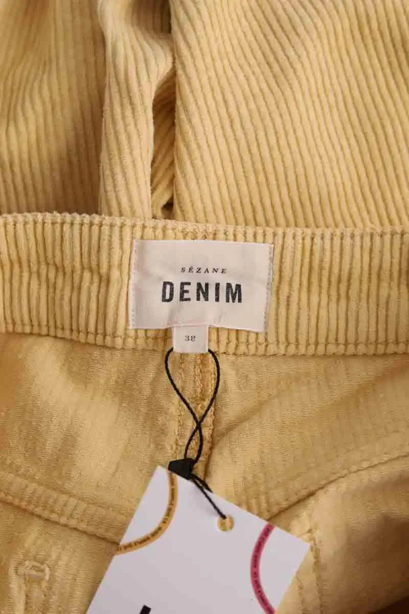 Pantalon large Sézane Jaune en Coton