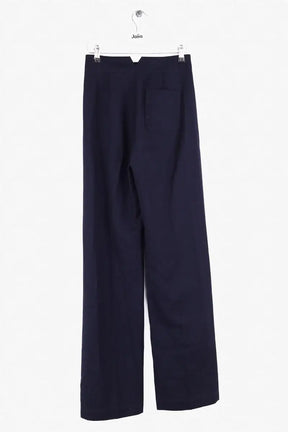 Pantalon large Sézane Marine en Synthétique