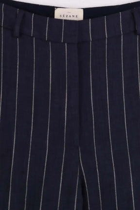 Pantalon large Sézane Marine en Viscose