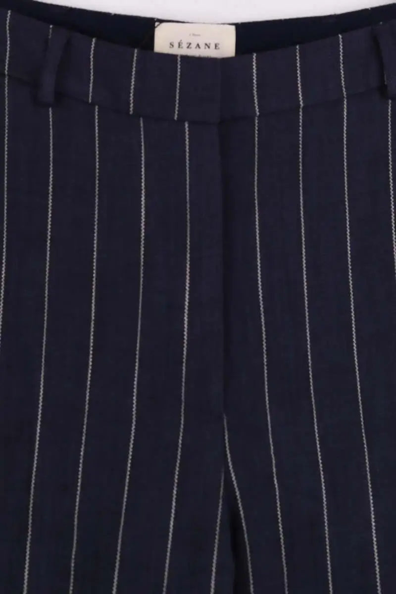 Pantalon large Sézane Marine en Viscose