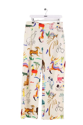Pantalon large Sézane Multicolore en Lin, taille XL - Seconde Main