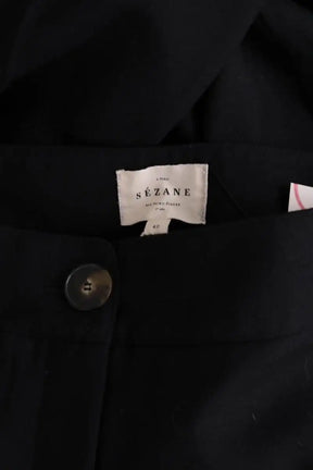 Pantalon large Sézane Noir en Coton