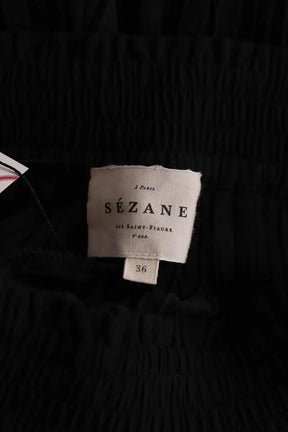 Pantalon large Sézane Noir en Synthétique