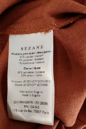 Pantalon large Sézane Orange en Viscose