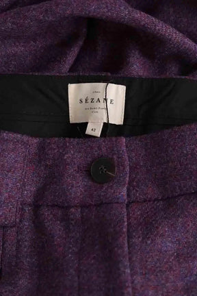 Pantalon large Sézane Violet en Laine