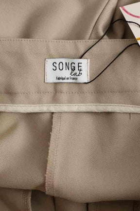 Pantalon large Songe Lab Ecru en Polyester