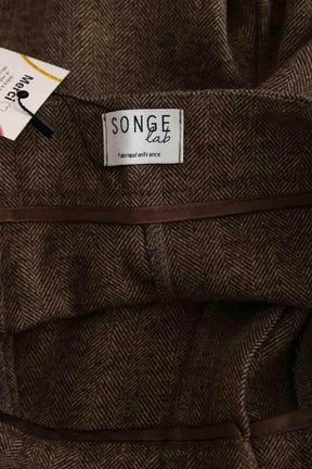 Pantalon large Songe Lab Marron en Polyester