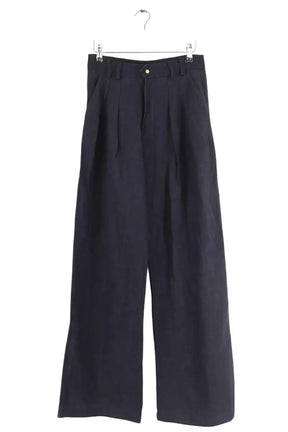Pantalon large Songe Lab Noir en Lin, taille S - Seconde Main