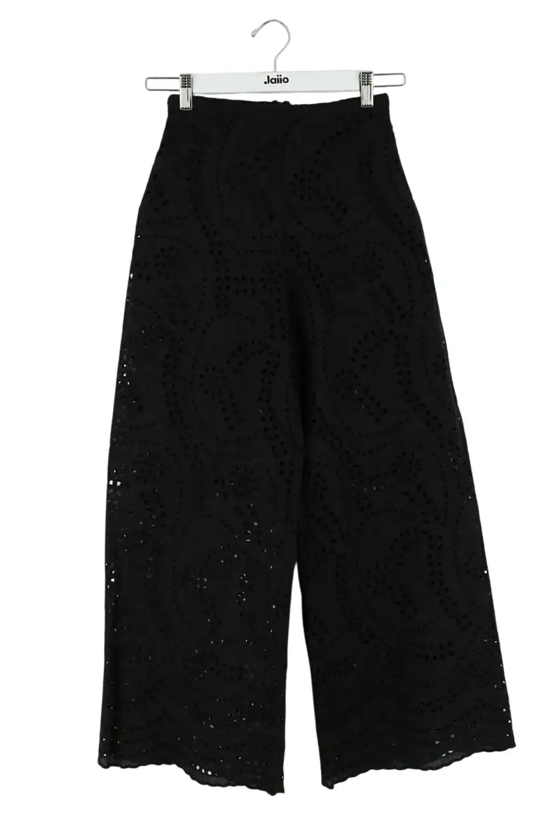 Pantalon large Tara Jarmon Noir en Coton, taille XS - Seconde Main