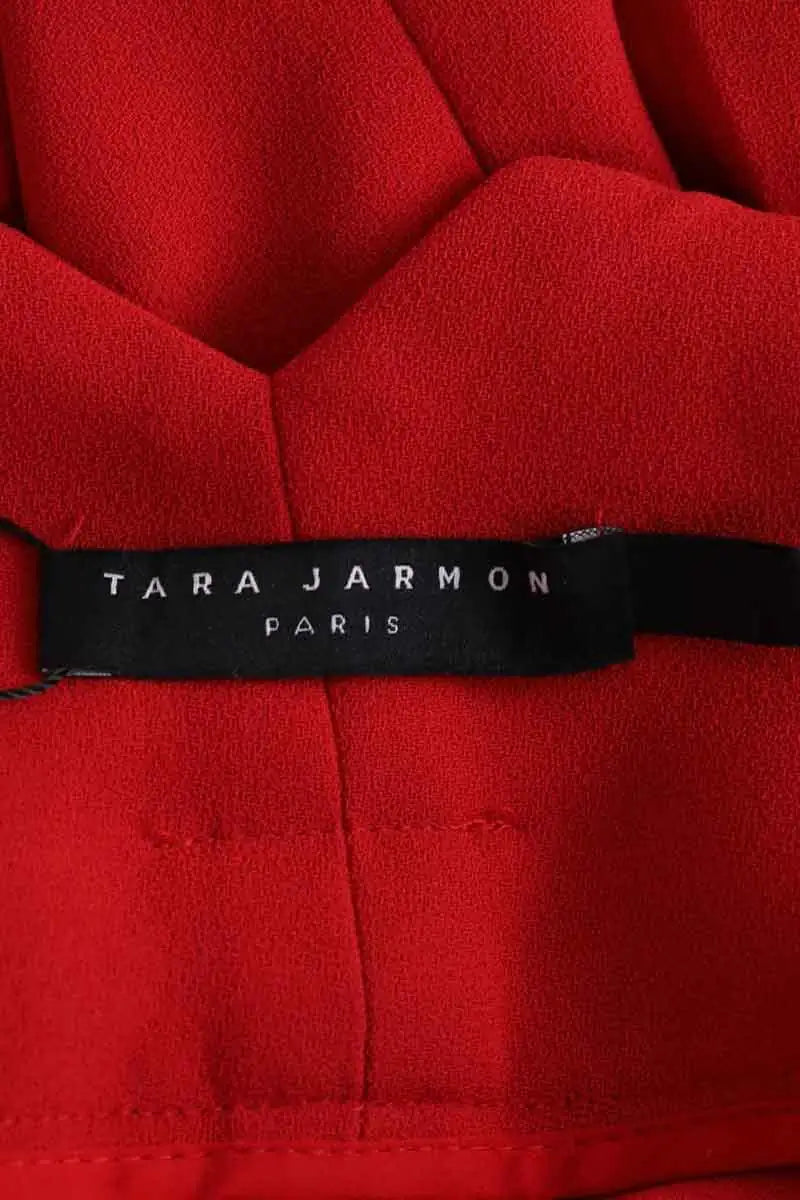 Pantalon large Tara Jarmon Pia Rouge en Synthétique