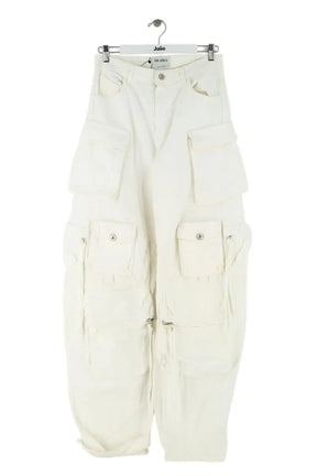 Pantalon large The Attico Blanc en Coton, taille 4XL - Seconde Main