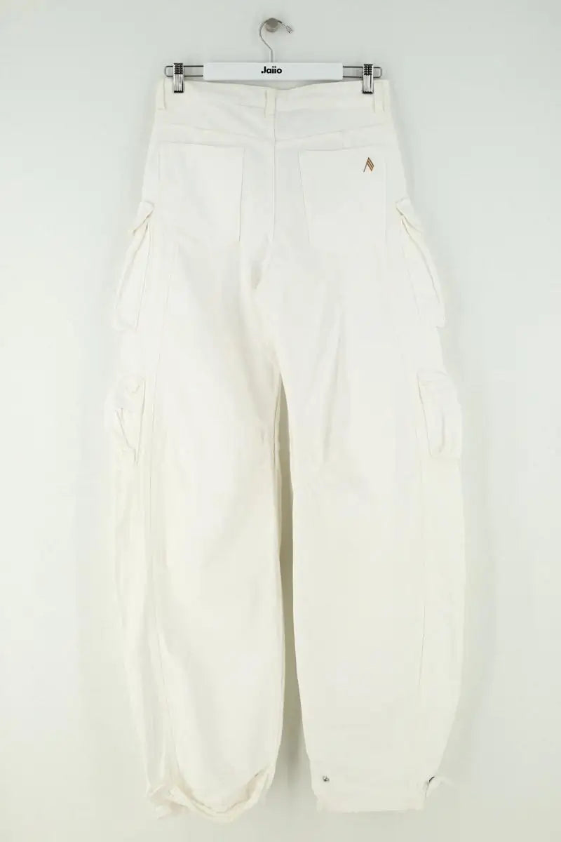 Pantalon large The Attico Blanc en Coton