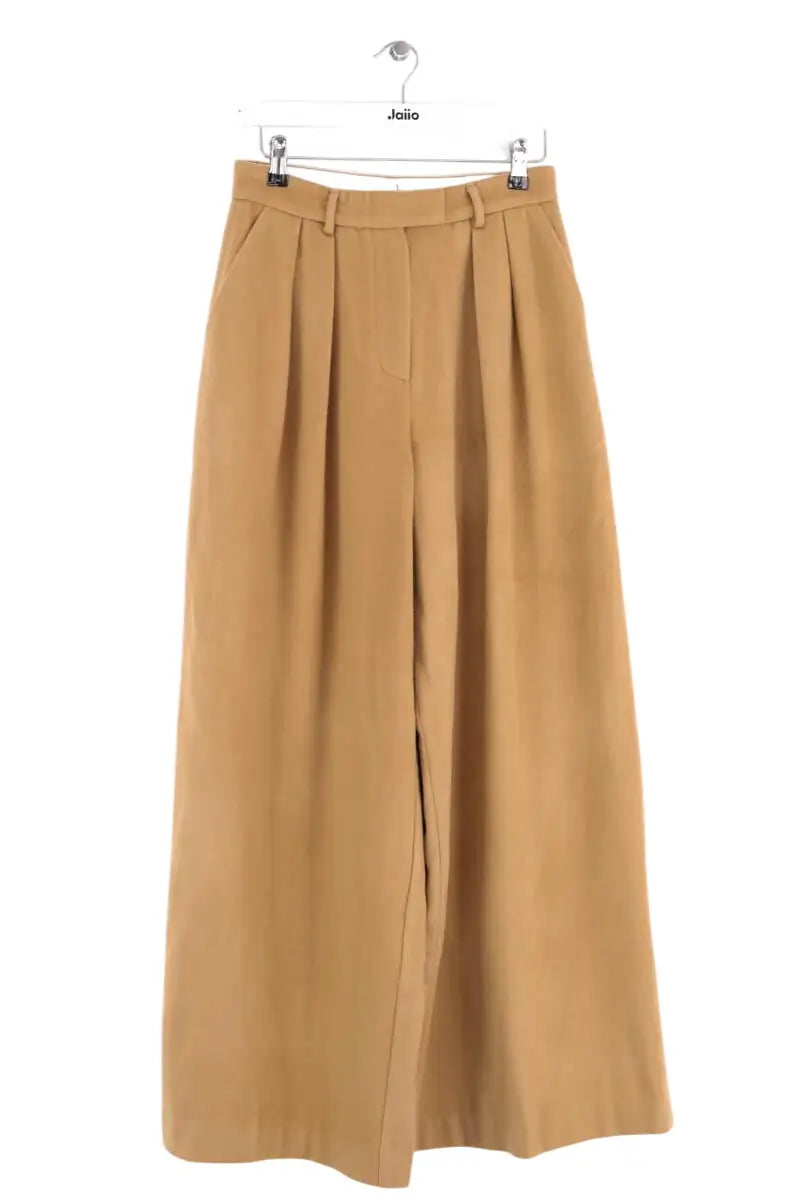 Pantalon large The Frankie Shop Marron en Laine, taille M - Seconde Main