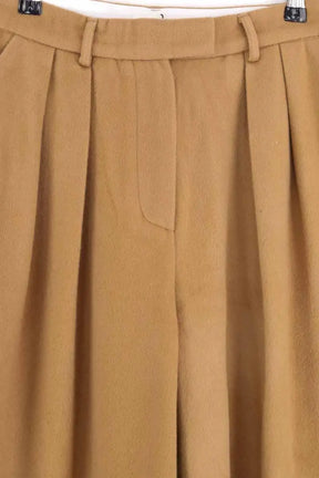 Pantalon large The Frankie Shop Marron en Laine