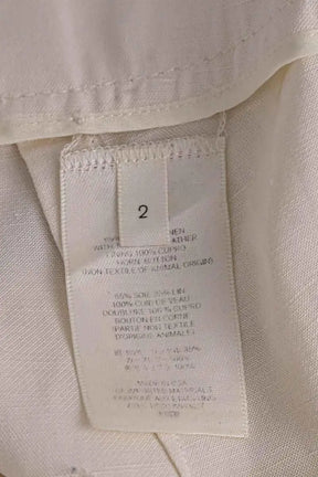 Pantalon large The Row Ecru en Soie