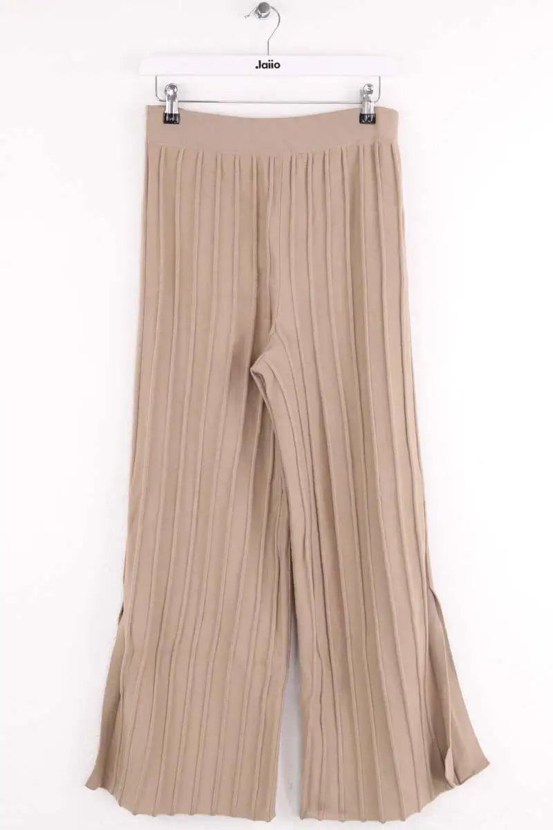 Pantalon large Theory Camel en Laine