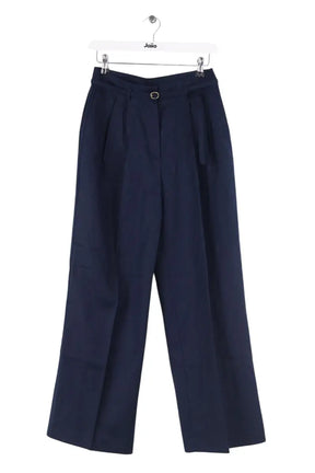 Pantalon large Tommy Hilfiger Bleu en Coton, taille XS - Seconde Main