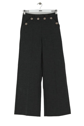 Pantalon large Tresse Gris en Polyester, taille S - Seconde Main
