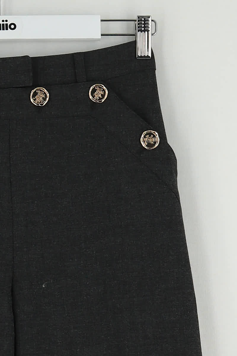 Pantalon large Tresse Gris en Polyester