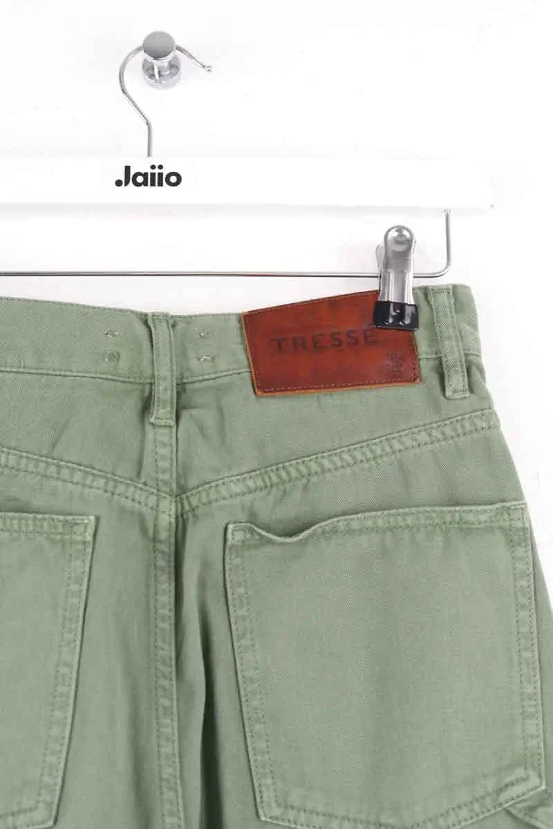 Pantalon large Tresse Kaki en Coton