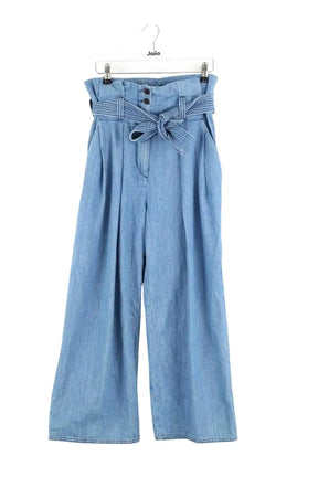 Pantalon large Vanessa Bruno Bleu en Coton, taille S - Seconde Main