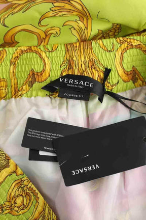 Pantalon large Versace Jaune en Soie