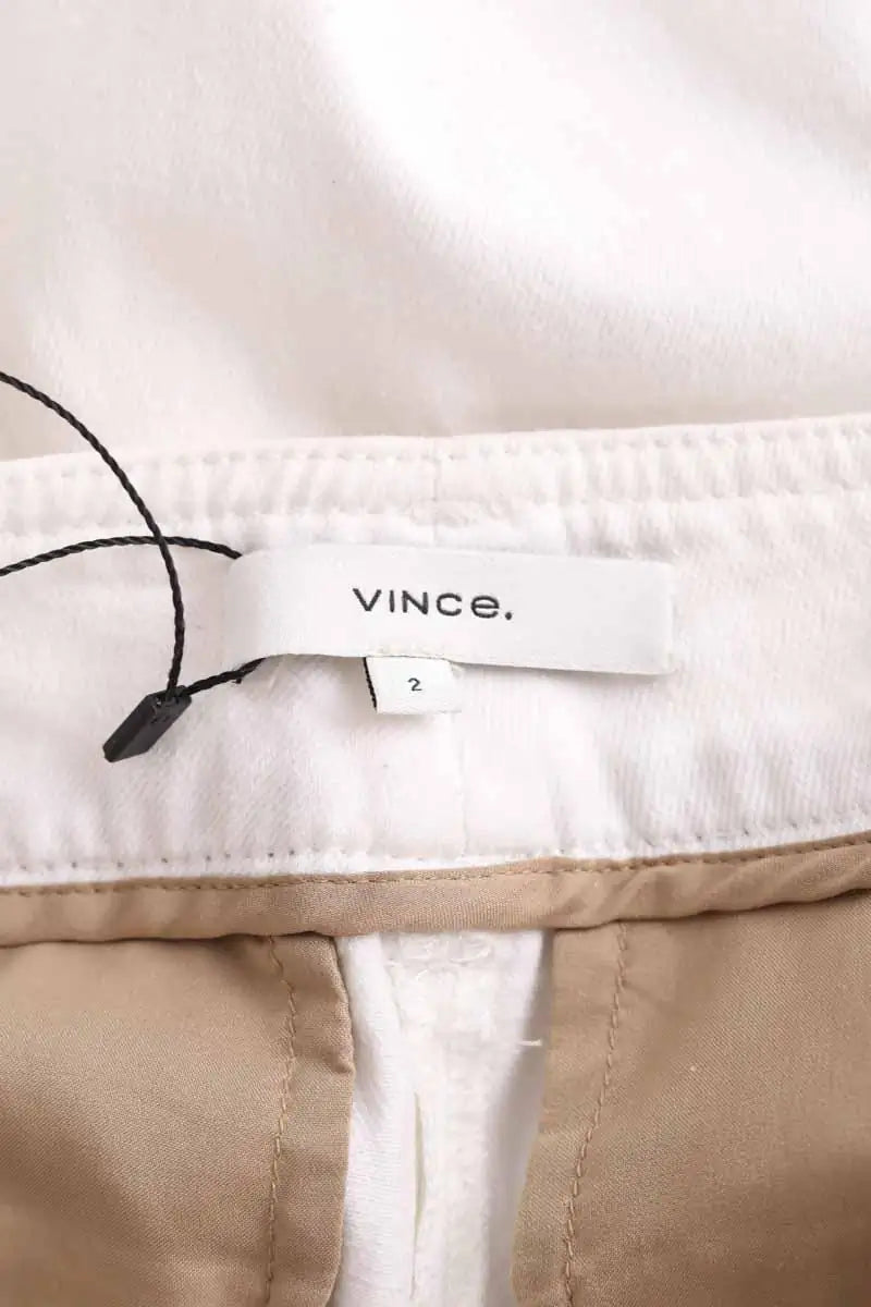 Pantalon large Vince Blanc en Coton